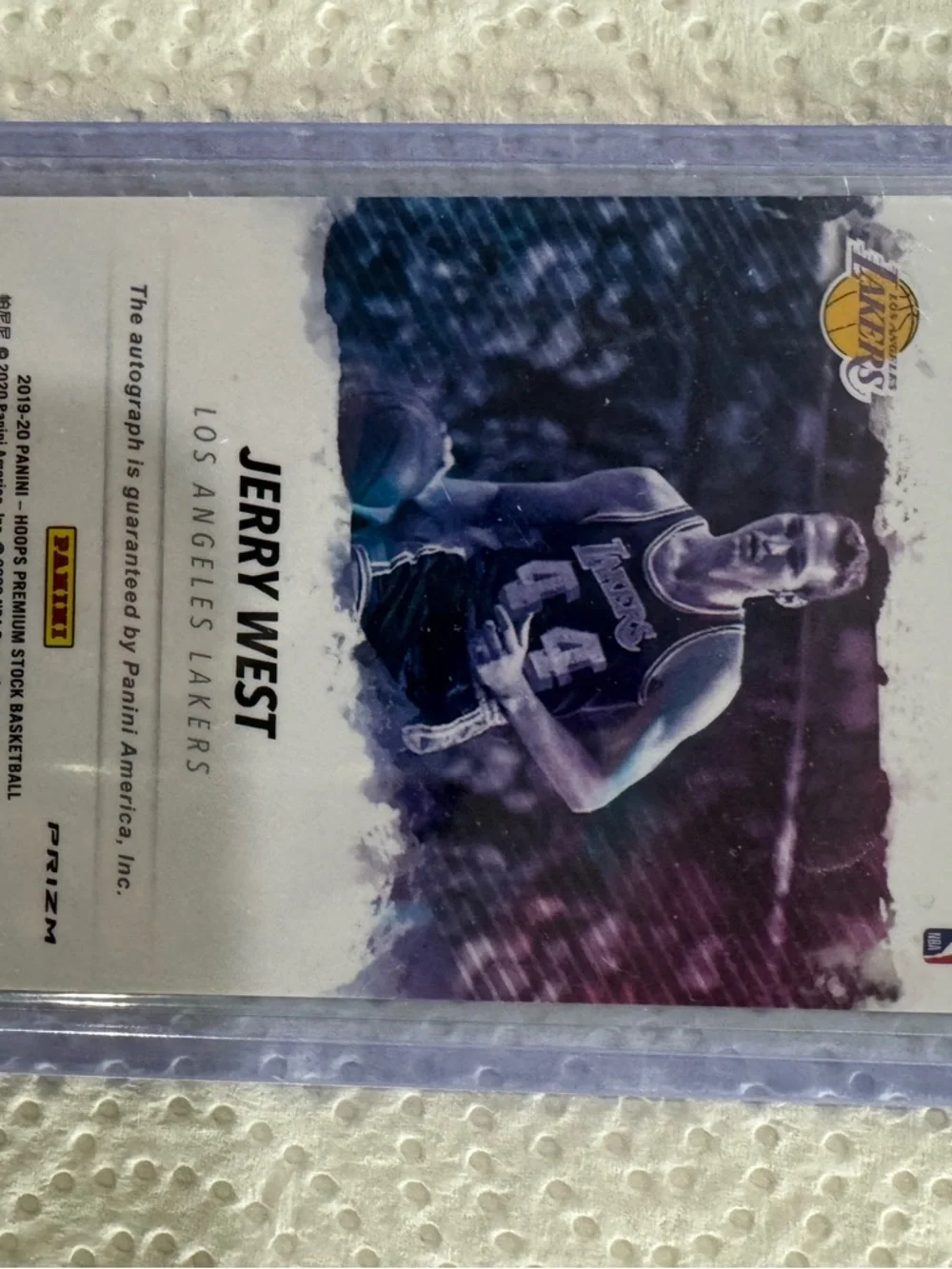 Topps Hoops Ink Jerry West Autograph Card - Purple, Blue, Green - Picture 2 of 2